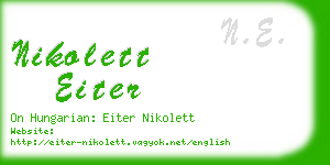 nikolett eiter business card